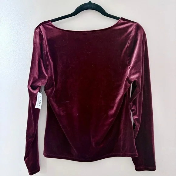 NWT Old Navy Women’s Velvet Long Sleeve Top, Size Large - Picture 5 of 7